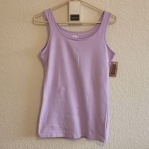 Lilac colored sz small Deluth Trading sleeveless shirt.